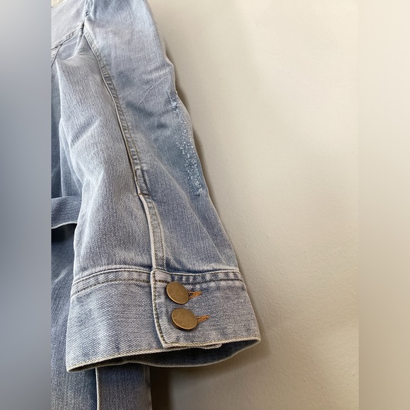 Elan tie-front jean dress L - Picture 9 of 9